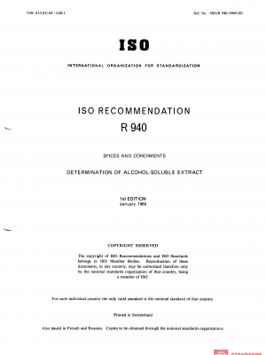 ISO/R 940:1969 PDF