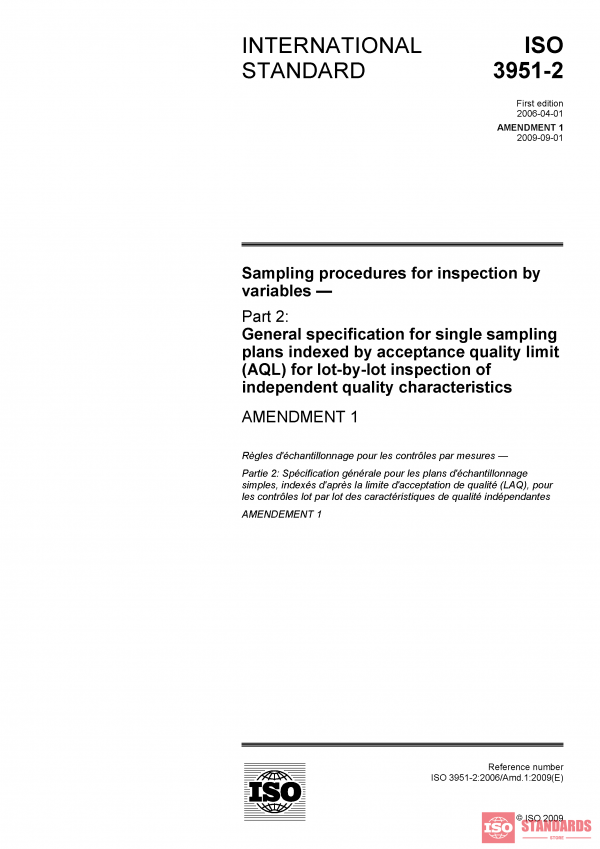 ISO 3951-2:2006/Amd 1:2009 PDF