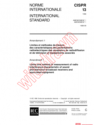 CISPR 13:1996/AMD1:1998 PDF