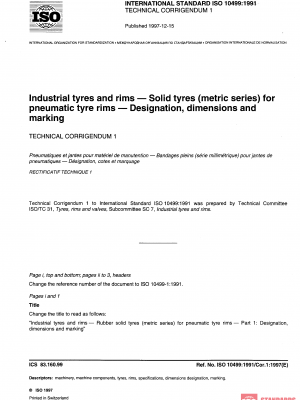 ISO 10499-1:1991/Cor 1:1997 PDF