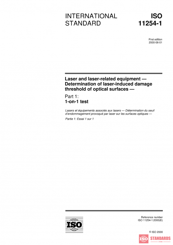ISO 11254-1:2000 PDF