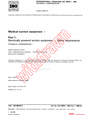 ISO 10079-1:1991/COR1:1992 PDF