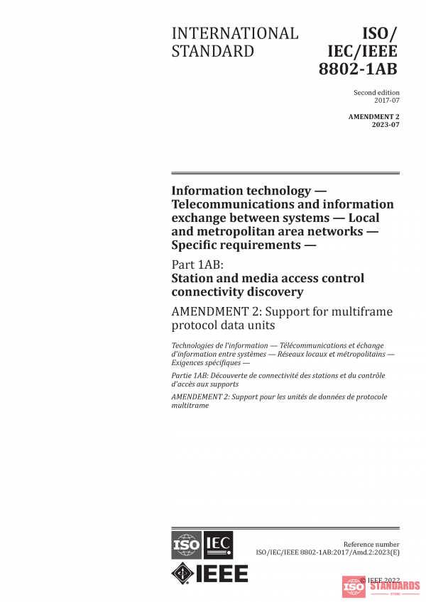 ISO/IEC/IEEE 8802-1AB:2017/Amd 2:2023 PDF