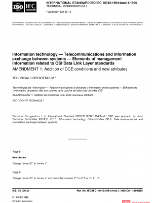 ISO/IEC 10742:1994/AMD1:1995/COR1:1999 PDF