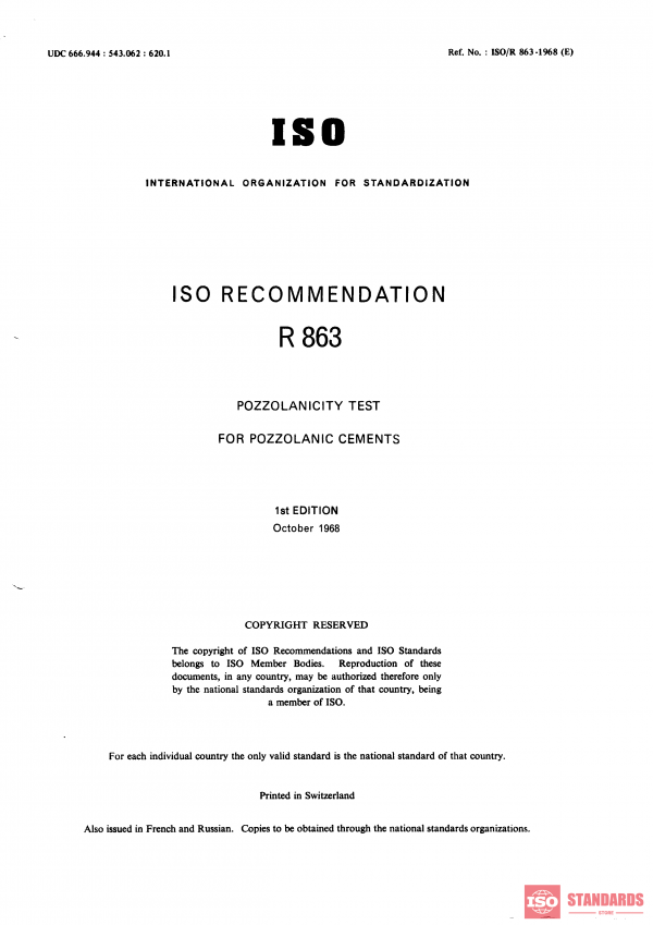ISO/R 863:1968 PDF
