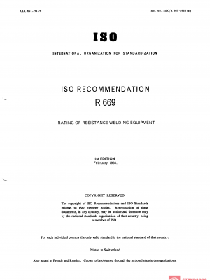 ISO/R 669:1968 PDF