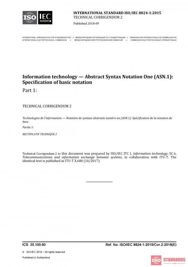 ISO/IEC 8824-1:2015/Cor 2:2018 PDF