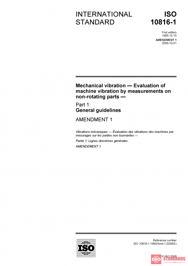 ISO 10816-1:1995/Amd 1:2009 PDF
