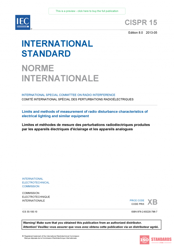 CISPR 15 ed 8.0:2013 PDF