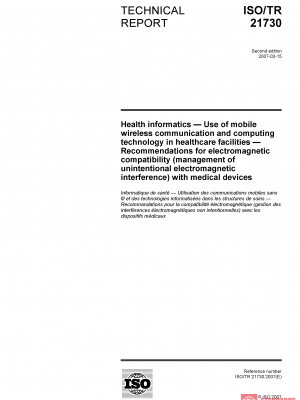 ISO/TR 21730:2007 PDF