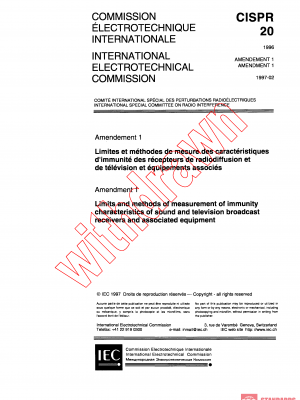 CISPR 20:1996/AMD1:1997 PDF