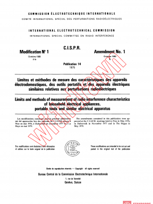 CISPR 14:1975/AMD1:1980 PDF