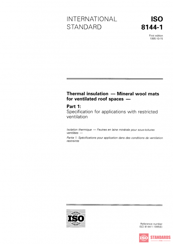 ISO 8144-1:1995 PDF