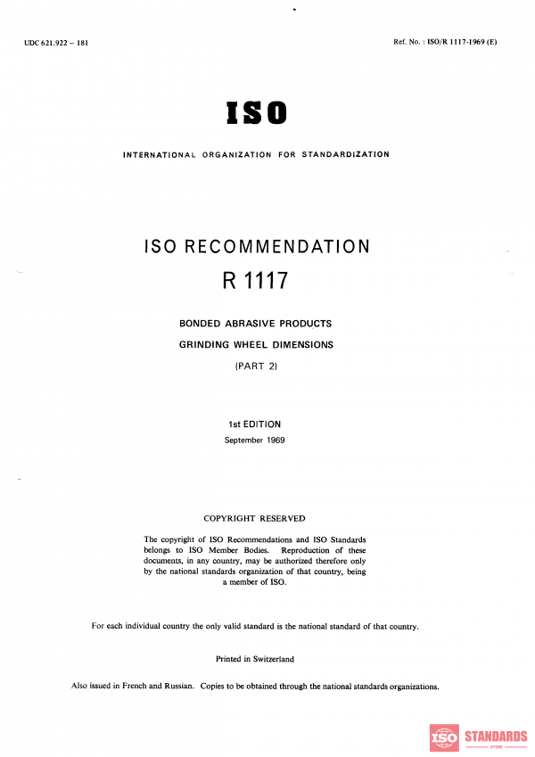ISO/R 1117:1969 PDF