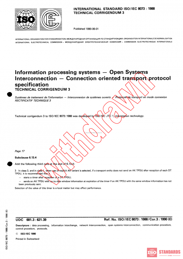 ISO/IEC 8073:1988/COR3:1990 PDF