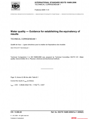 ISO/TS 16489:2006/Cor 1:2006 PDF