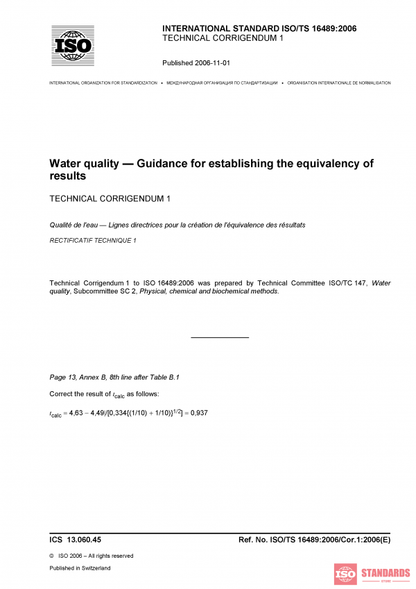 ISO/TS 16489:2006/Cor 1:2006 PDF