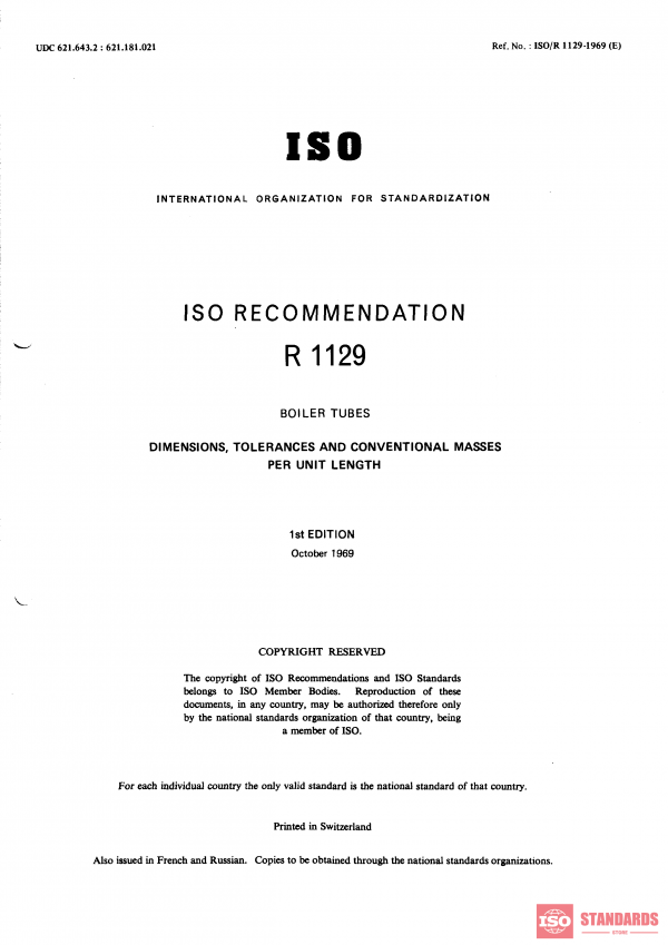 ISO/R 1129:1969 PDF