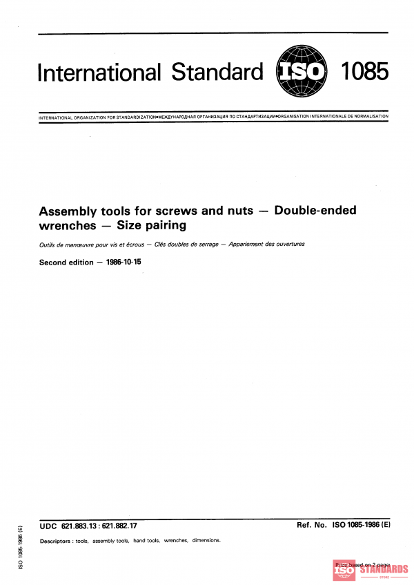 ISO 1085:1986 PDF