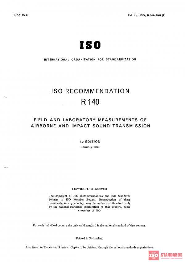 ISO/R 140:1960 PDF