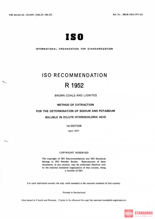 ISO/R 1952:1971 PDF