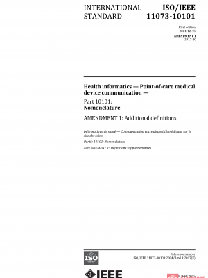 ISO/IEEE 11073-10101:2004/Amd 1:2017 PDF
