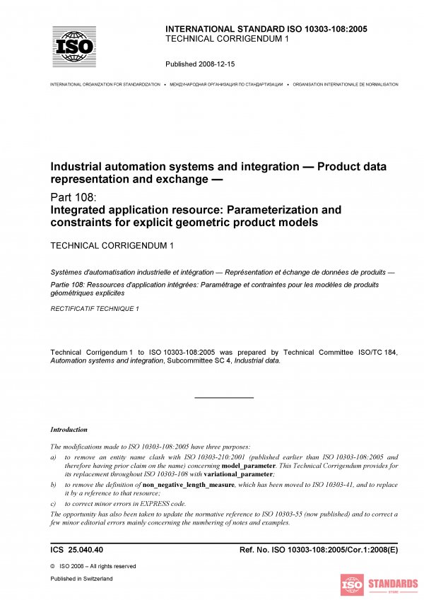 ISO 10303-108:2005/Cor 1:2008 PDF