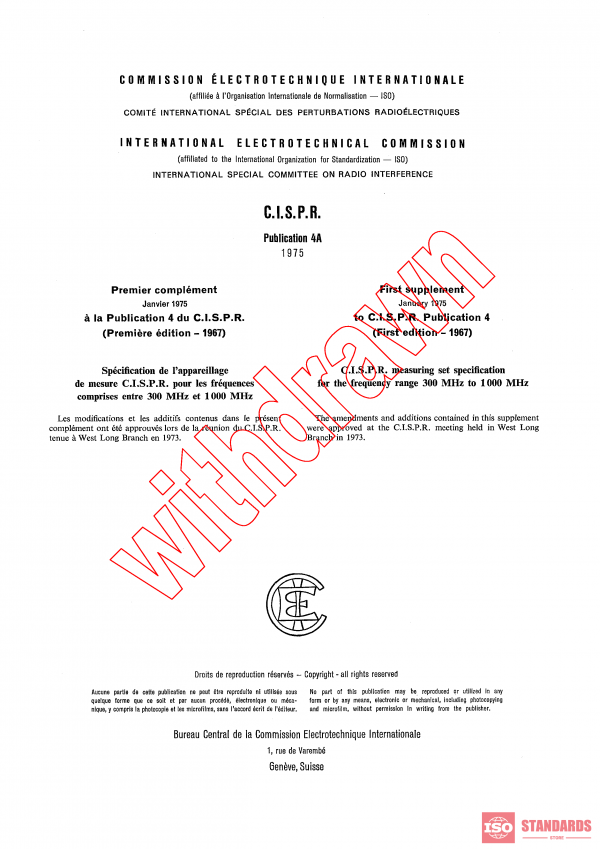 CISPR 4:1967/AMD1:1975 PDF