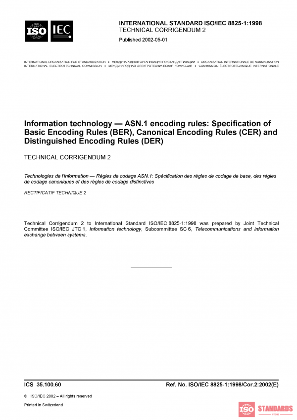 ISO/IEC 8825-1:1998/Cor 2:2002 PDF