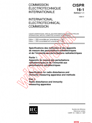 CISPR 16-1:1993+AMD1:1997 CSV PDF