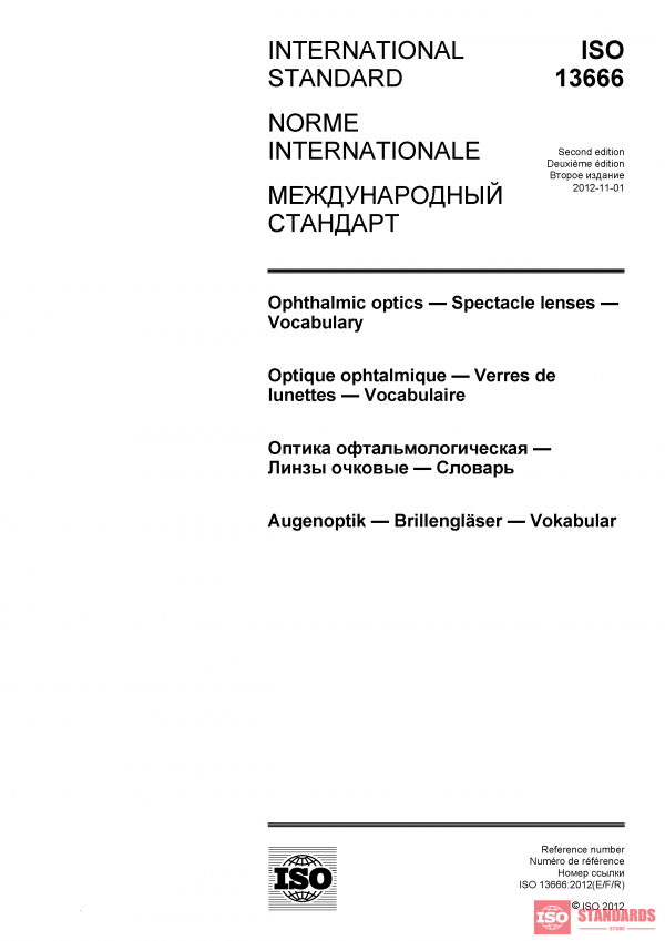 ISO 13666:2012 PDF