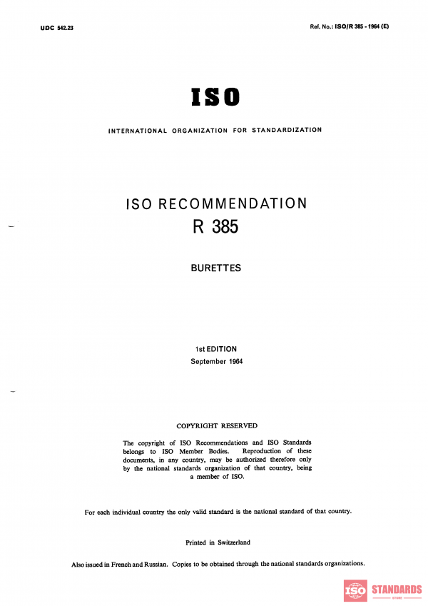 ISO/R 385:1964 PDF