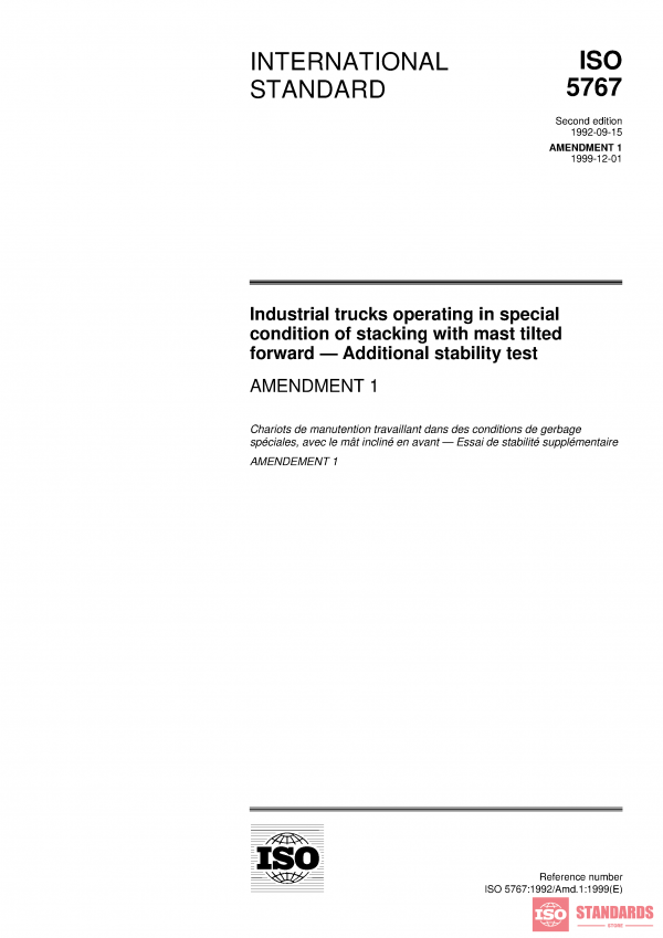 ISO 5767:1992/Amd 1:1999 PDF