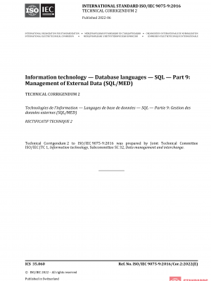 ISO/IEC 9075-9:2016/COR2:2022 PDF