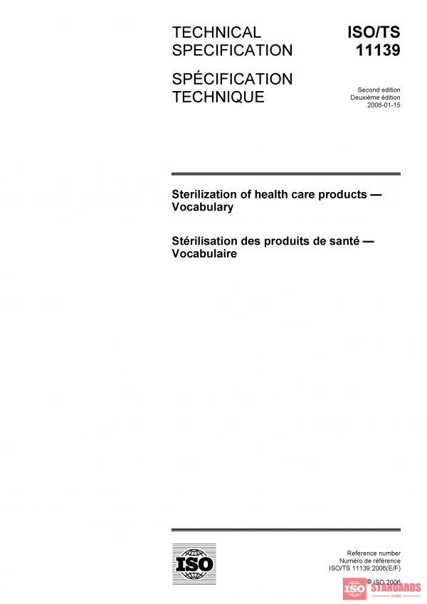 ISO/TS 11139:2006 PDF