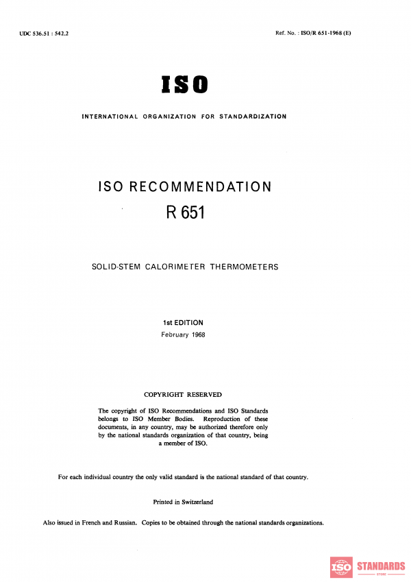 ISO/R 651:1968 PDF
