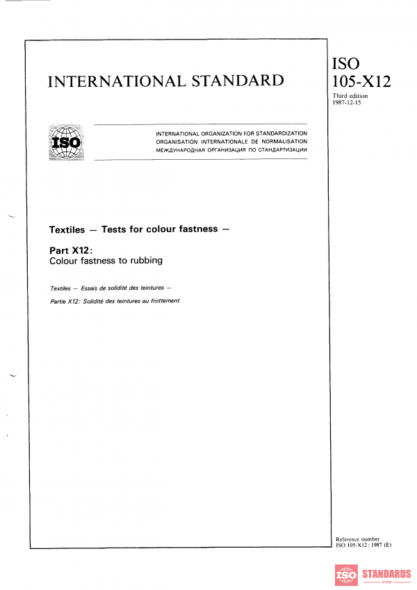 ISO 105-X12:1987 PDF