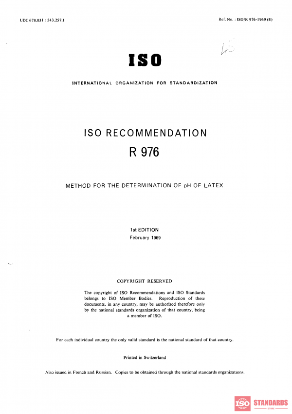 ISO/R 976:1969 PDF