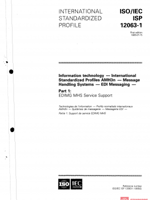 ISO/IEC ISP 12063-1:1995 PDF