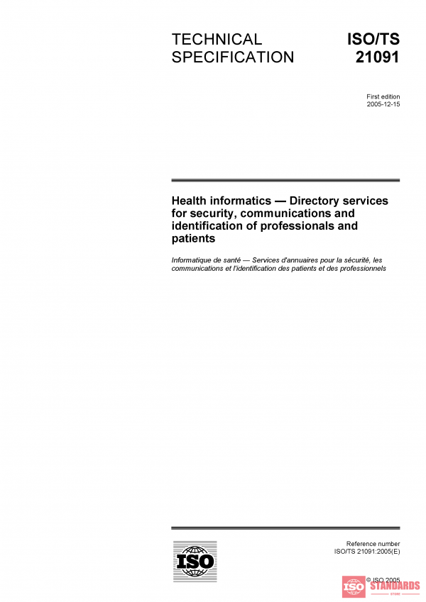 ISO/TS 21091:2005 PDF