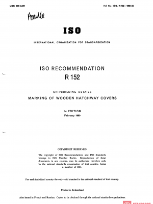 ISO/R 152:1960 PDF
