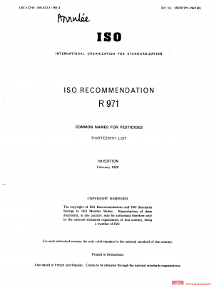 ISO/R 971:1969 PDF