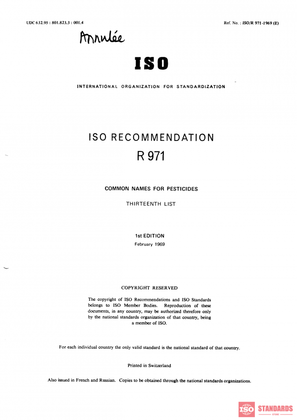 ISO/R 971:1969 PDF