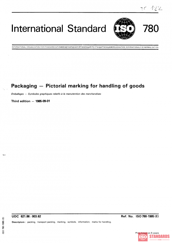 ISO 780:1985 PDF