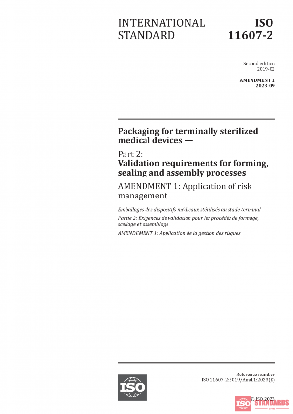 ISO 11607-2:2019/Amd 1:2023 PDF