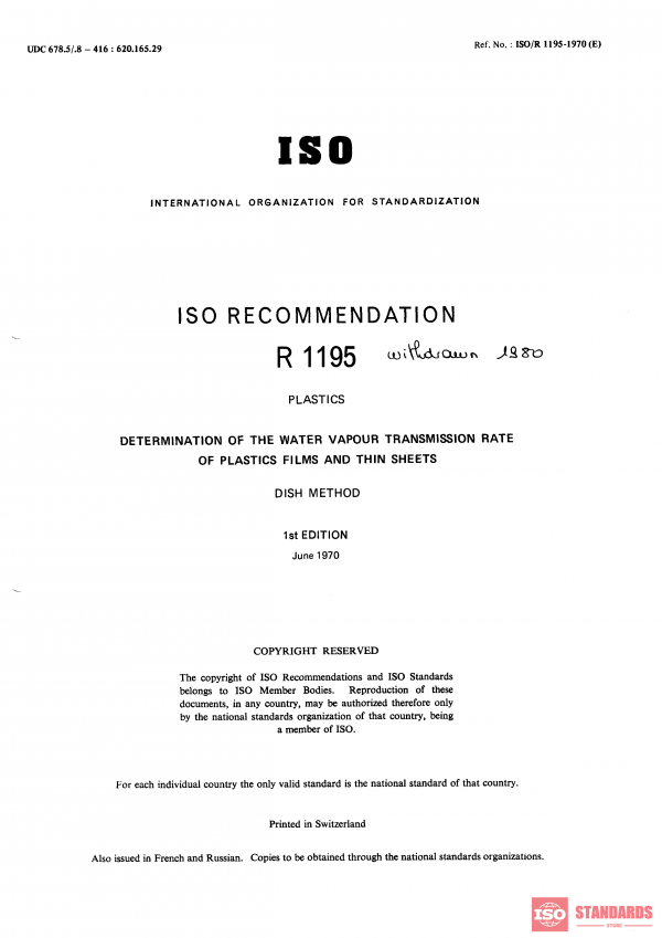 ISO/R 1195:1970 PDF