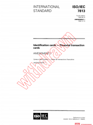 ISO/IEC 7813:1995/AMD1:1996 PDF