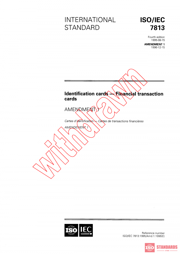 ISO/IEC 7813:1995/AMD1:1996 PDF