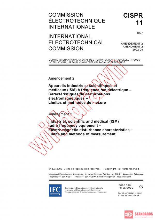 CISPR 11:1997/AMD2:2002 PDF