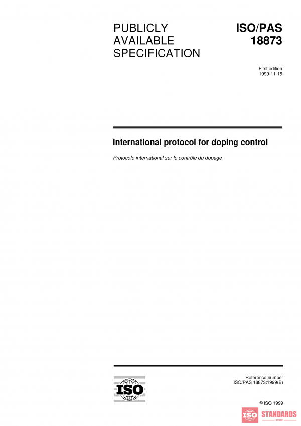 ISO/PAS 18873:1999 PDF